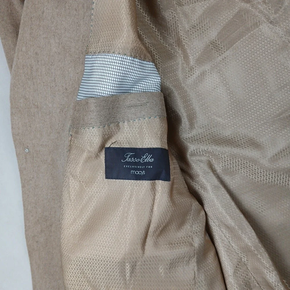 Tasso Elba Lanificio Campore 44R Mens Sport Coat‎ Jacket Blazer Camel Hair